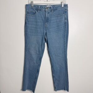 Vineyard Vines High Rise Straight Leg Jeans‎ Blue Light Wash Frayed Hem Size 29